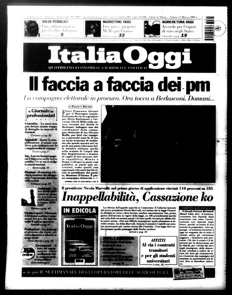 Italia oggi : quotidiano di economia finanza e politica